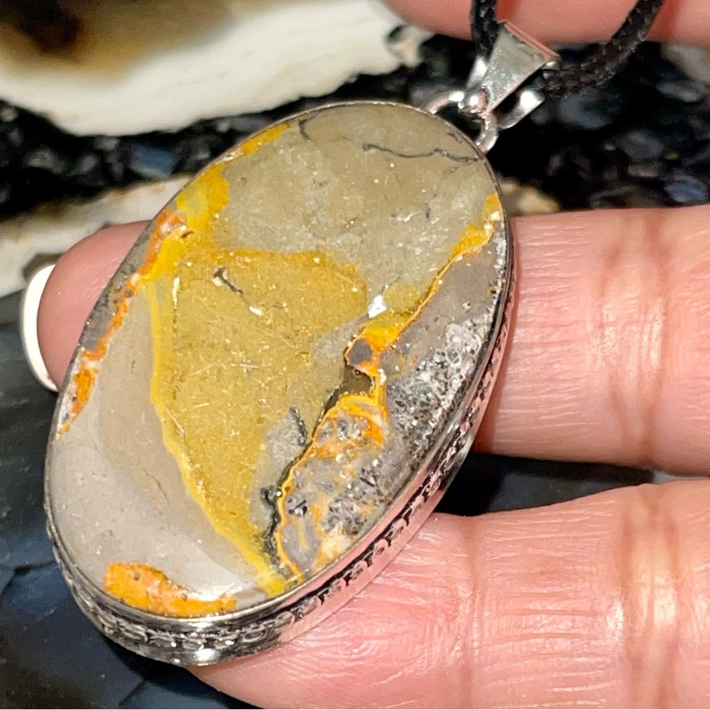 Indonesian Buzzing Bumblebee Jasper Pendant 2”